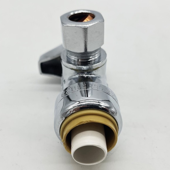 Shark Bite Shut Off Valve Quarter Turn 1/2x3/8" New Compression Water Connector - Picture 4 of 6